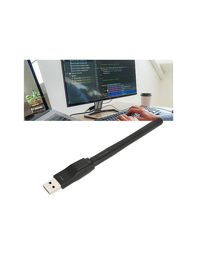 محول شبكة لاسلكي، محول واي فاي USB، سرعة 150 ميجابت في الثانية، متوافق على نطاق واسع مع أجهزة IPTV ومشغلات البث. - Image 3